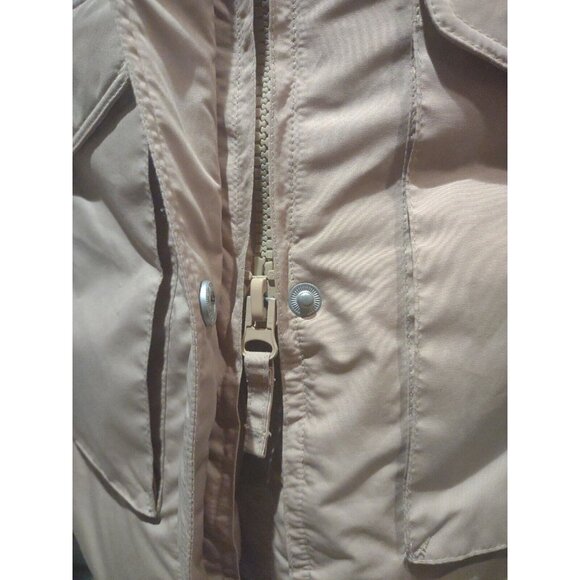 Snozu Down Feather Hooded Puffer Jacket Ski Coat Faux Fur Womens Sz S Tan Brown - Picture 14 of 16